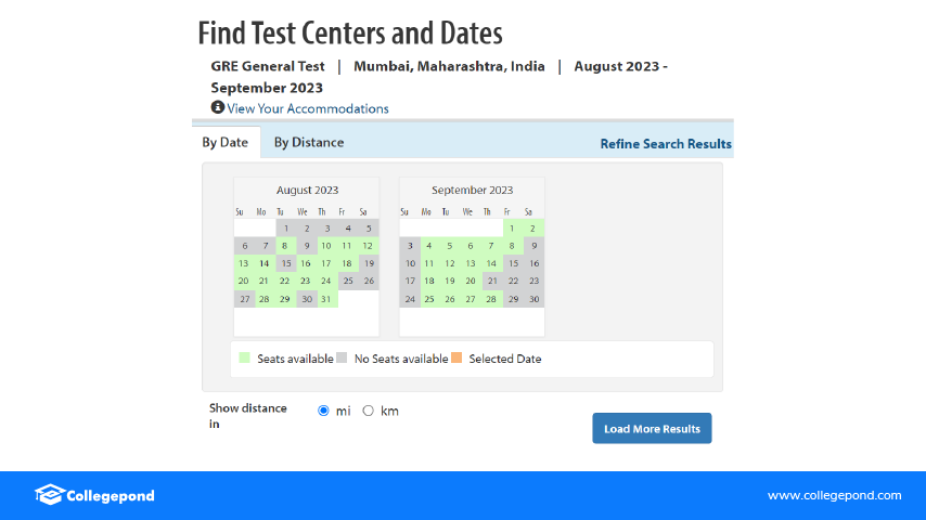 Select-test-date-and-center